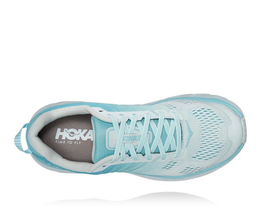 Hoka One One Clifton 6 Promenadskor Dam - Blå/Vita - HSZQC-9501